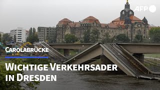 Carolabrücke Eine der wichtigsten Elbquerungen in Dresden  AFP [upl. by Dorey]