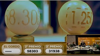 Segundo premio 58303 de la LOTERÍA NAVIDAD dotado con 1250000€ [upl. by Aerdnat]