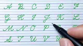 How to write English cursive handwriting capital letters A to Z  Cursive writing practice ABCD [upl. by Roch418]