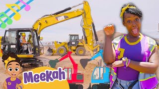 Brand New Meekah Excavator Song  Blippi and Meekah Construction Nursery Rhymes for the Family [upl. by Ttimme452]