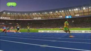 Usain Bolt 200m Final WORLD RECORD 1919 Berlin 2009  Greek Audio [upl. by Aleen430]