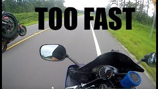 FAST GROUP RIDE  CBR 600RR  YAMAHA R6  KAWASAKI Z1000  COPS [upl. by Haerb358]