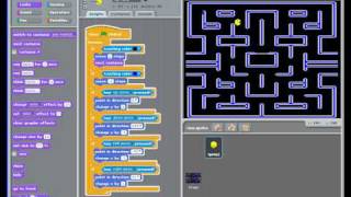 Year 4 Scratch lesson 4 adding sensing colours to make constant movements and Maze wall blocks [upl. by Beverley]