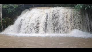 Deep forest waterfall in Kanchanaburi Erawan waterfall Thailand [upl. by Sair]