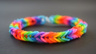 DIY  How to make Rainbow Loom Bracelet with your fingers  EASY TUTORIAL  Friendship Bracelet [upl. by Eenram]