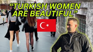 Turkey has LOTS of Beautiful Women  Istanbul Walking Tour Near Taksim [upl. by Beutler708]