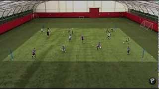 Soccer Coaching Forward Runs Technical Warm Up [upl. by Anelem]