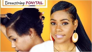 How To Low Drawstring Ponytail on Short Hair  Detailed Tutorial  Leann DuBois [upl. by Doty]