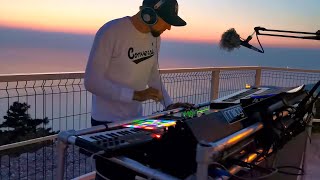 VAL EBM  LIVE SET  MIX Techno Deep House  Ableton  HD Sunset Drone  Gulf of Trieste Italy [upl. by Serrell]