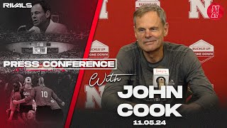 Nebraska Volleyball John Cook before facing Oregon Nov 5 2024 [upl. by Cherilyn]