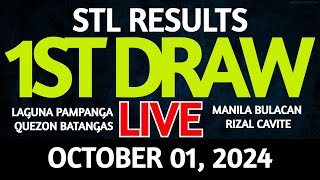 Stl Result Today 1st draw October 01 2024 STL Batangas Live [upl. by Cirenoj494]