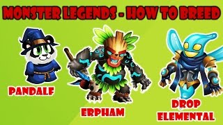 Monster Legends  How to breed Drop Elemental  Pandalf [upl. by Krall]