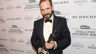 Ralph Fiennes wins best actor at the Evening Standard Theatre Awards 2016 [upl. by Talanta97]