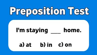 Preposition Quiz  Part 60  Grammar test [upl. by Merle]