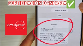 como DESCARGAR CERTIFICADO BANCARIO DE DAVIPLATA 2024 [upl. by Wallache]