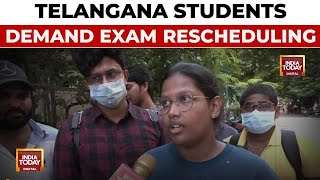 Telangana Students Protest Against Group 1 Exam Amid Reservation Concerns  India Today [upl. by Halac]