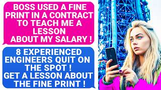 Boss Made Me Quit  8 Experienced Engineers Quit  Get A Lesson About FINE PRINT in a CONTRACT rEP [upl. by Navanod]