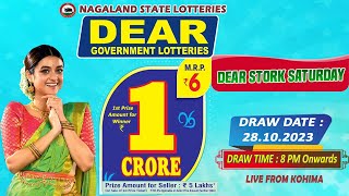 LOTTERY SAMBAD DEAR 8 PM 28102023 NAGALAND LOTTERY LIVE DEAR LOTTERY LIVE LOTTERY SAMBAD LIVE [upl. by Ellenwad]