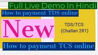 HOW TO PAYMENT TDS amp TCS ONLINE Challan  281 [upl. by Dygert]