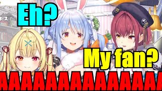 Hoshikawa fangirling over Marine during their first meeting ft Pekora【Hololive  Eng Sub】 [upl. by Oenire561]