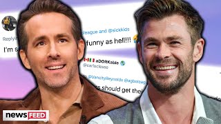 Ryan Reynolds amp Chris Hemsworth TRASH TALK Each Other For This Reason [upl. by Notsla]