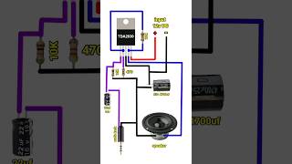 TDA 2030 ic amplifier circuit amplifier shorts youtubeshorts [upl. by Iblehs878]