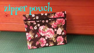 How to sew zipper pouch 1 [upl. by Nerreg]