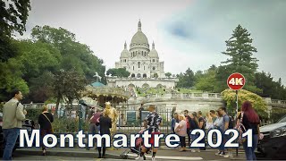 Paris Walking Tour Montmartre  Summer 2021 [upl. by Jdavie]