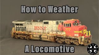 Weathering an HO Scale Locomotive Athearn Genesis BNSF Dash 9 [upl. by Bornstein]