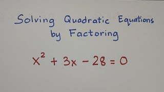 Solving Quadratic Equations by Factoring MathTeacherGon [upl. by Yror914]