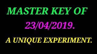 MASTER KEY OF 23042019 [upl. by Nilson350]