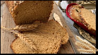 Wholesome homemade brown bread 🌾 توسط بالقمح الكامل healthy breadrecipe خبز [upl. by Terence]