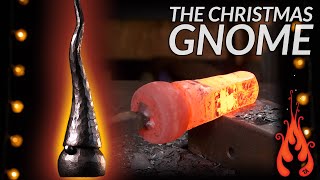 Blacksmithing  Forging a Christmas gnome 2022 [upl. by Erdnael]