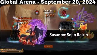 Global Arena  September 20 2024 ► Unlimited Ninja Ninja Classic Anime Ninja  Ninja World Online [upl. by Hsizan]