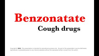 Benzonatate Cough Drug [upl. by Gawlas251]