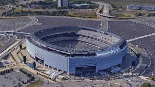 MetLife Stadium Tour  New York Giants  New York Jets  Google Earth Studio Flyover [upl. by Leoine]