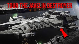 Star Citizens Javelin Destroyer Capital Ship Walk Around Tour [upl. by Adella]