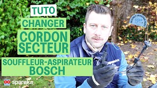 Comment changer le cordon secteur dun souffleur aspirateur BOSCH [upl. by Davidoff609]