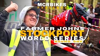 RACE DAY AT FARMER JOHNS MTB PARK STOCKPORT WORLD SERIES  MCRBIKES [upl. by Golda]