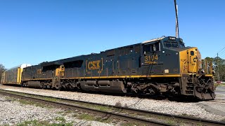 CSX ES44ACH 3104 Leads M20922 at Waycross GA [upl. by Ellinger]