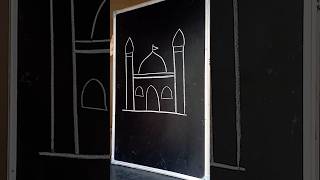 29s Easy Mosque🕌 drawing shorts [upl. by Vivica]