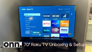 70quot Onn Roku TV  Unboxing amp Setup 398 Black Friday Special [upl. by Culver979]