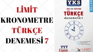 LİMİT KRONOMETRE TÜRKÇE DENEMESİ 7  TÜRKÇEHANE [upl. by Ikairik]