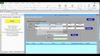 2Lagerverwaltungsprogramm Artikelkonten und Lagerplatzkonten Excel VBA Programmierung [upl. by Noivart]