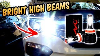 Bright 9005 LED High Beams install 2017 Honda Pilot [upl. by Nyltac]