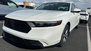 2023 Honda Accord Hybrid EXL  Platinum White Pearl  Walkaround [upl. by Efeek773]