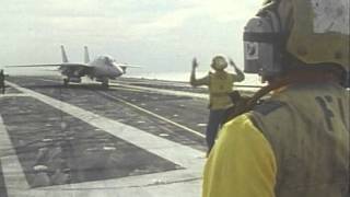 F14 Fighter Aircraft Carrier Landings [upl. by Ynnam]