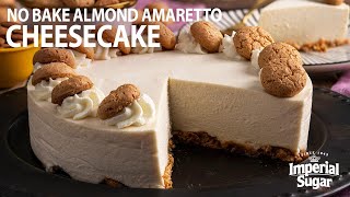 How to Make No Bake Almond Amaretto Cheesecake [upl. by Nahtnahoj]