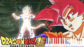 Super Saiyan God Theme Yamoshi  Goku  Dragon Ball Super OST Piano Tutorial Synthesia [upl. by Chesna]