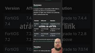 VULNERABILIDADE FORTIGATE SSL VPN SAML [upl. by Silvestro21]